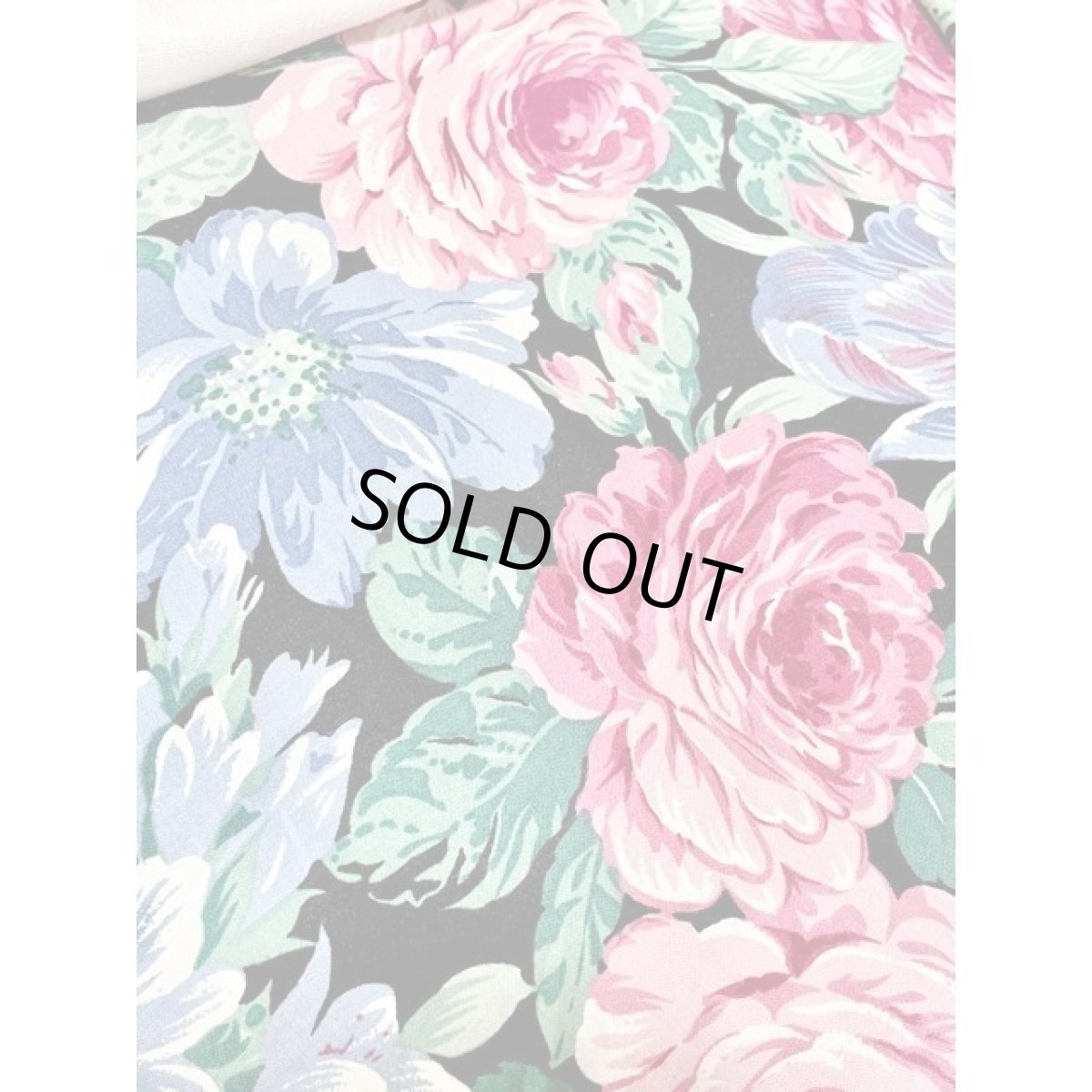 画像13: アンティークフラワー柄 レース襟 ビッグカラー ウエストゴム バックボタン ガーリー レトロ ヴィンテージワンピース アメリカ古着  (13)