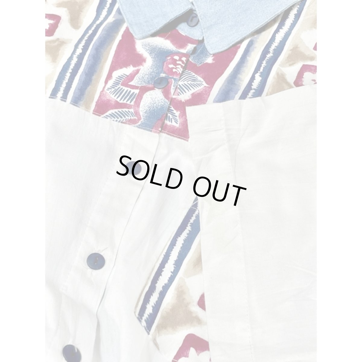 画像11: デニム切り替え ウエストゴム ワンピース アメリカ古着 レトロ ヴィンテージ (11)