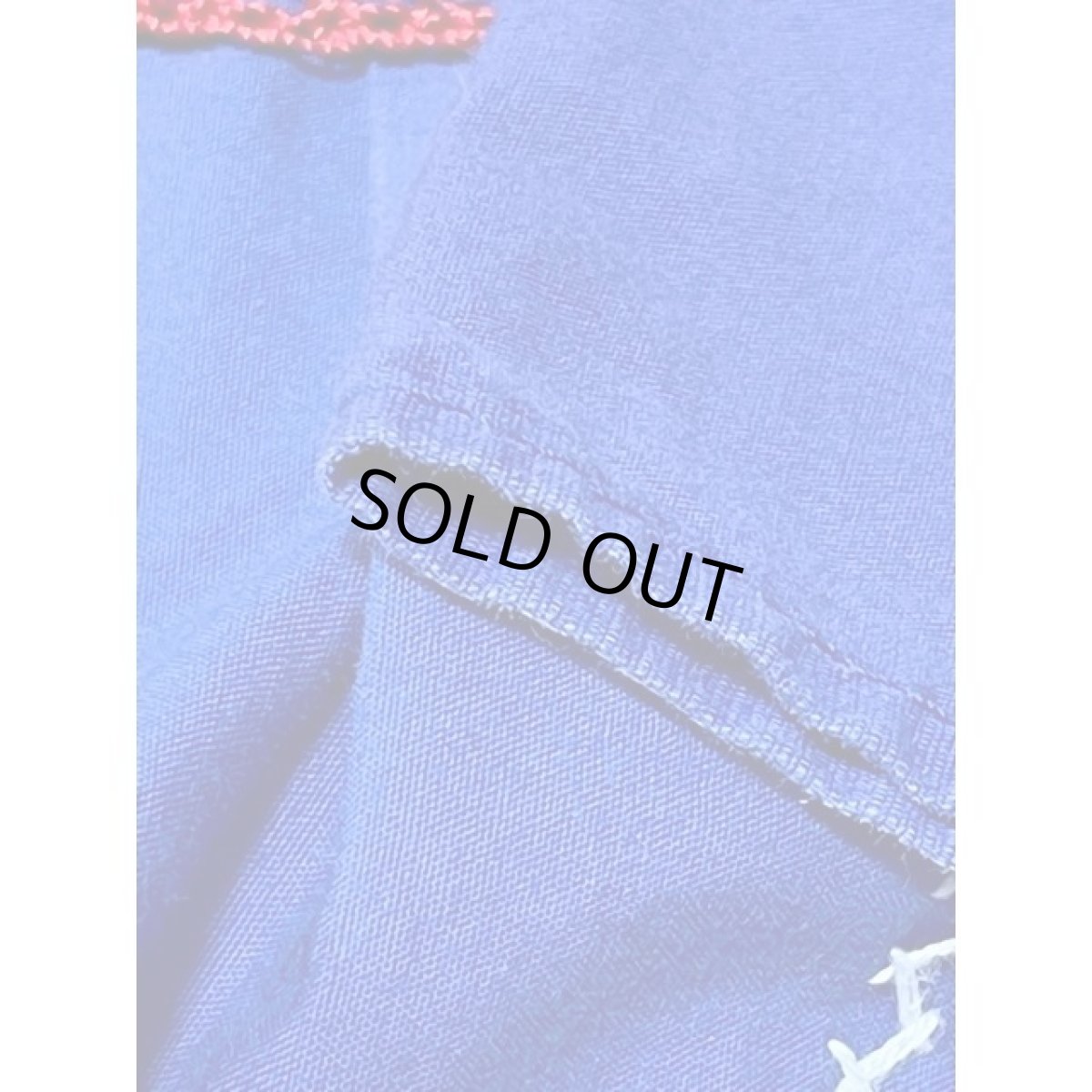 画像15: メキシカン花刺繍ドレス ブルー フォークロア レトロ ヴィンテージ (15)