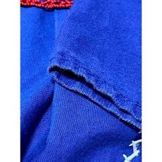 画像15: メキシカン花刺繍ドレス ブルー フォークロア レトロ ヴィンテージ (15)
