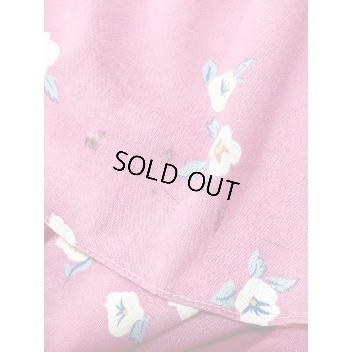 画像18: フリルレース サーキュラーデザイン リボン パフスリーブ 花柄 ヴィンテージドレスワンピース ピンク レトロ アメリカ古着 (18)