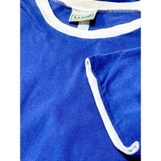 画像10: L.L.Bean ふんわりルーズなシルエット プルオーバー アメリカ古着 ブルー ホワイト 半袖 レトロ ヴィンテージワンピース (10)