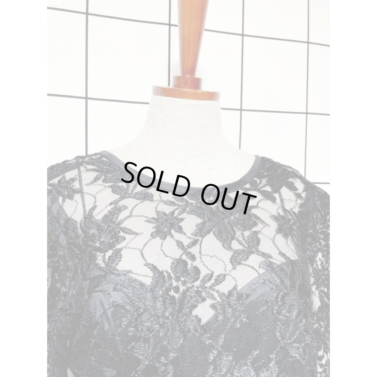 画像6: パーティー衣装にもおすすめ フラワーレース切り替え ビッグリボン アシンメトリー バックシャン クラシカル アメリカ古着 ヴィンテージドレス (6)