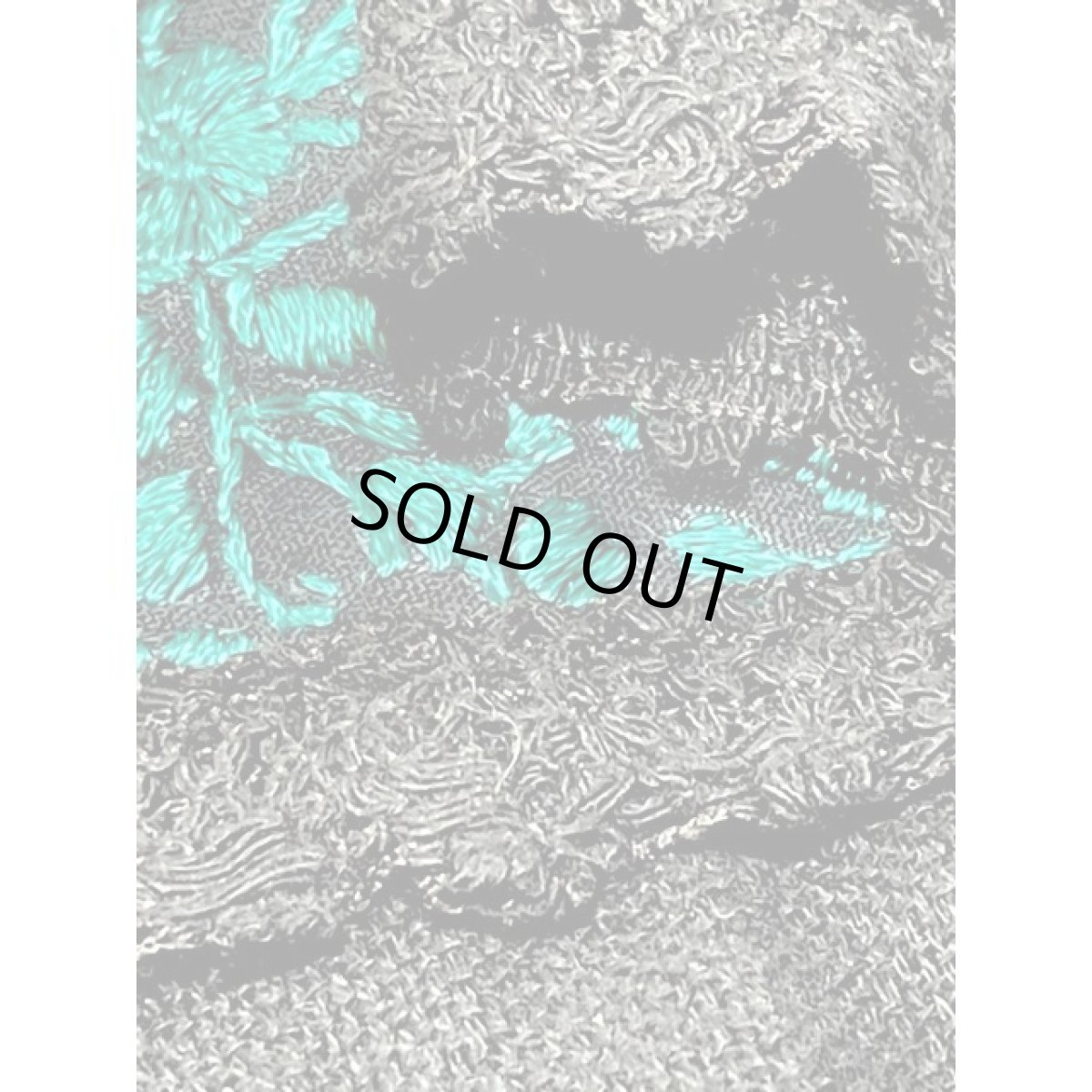 画像11: 鳥刺繍 レース サテンテープ チュニックワンピース ブラック 黒 半袖 レトロ アメリカ古着 ヴィンテージ (11)