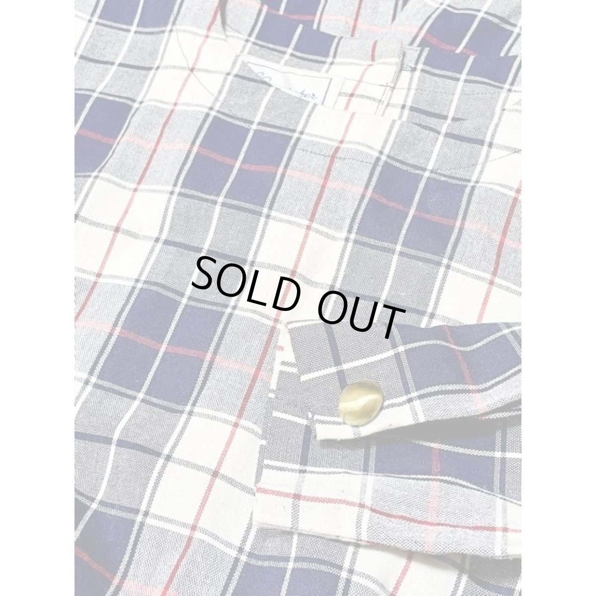 画像10: チェック柄 ワンピース ウエストゴム 後ろボタン レトロ 半袖 アメリカ古着 ヴィンテージ (10)