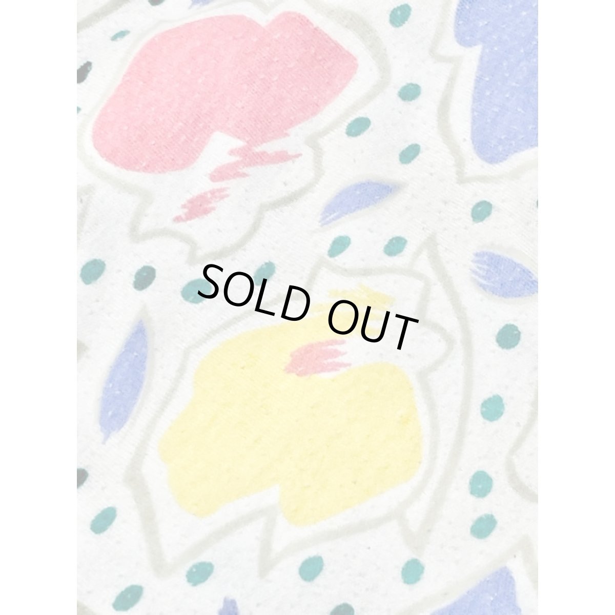 画像8: アート調フラワー柄 ベスト アメリカ古着 ホワイト レトロ (8)