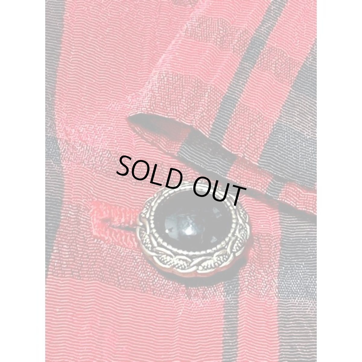 画像11: チェック柄 プリーツ ワンピース レッド ブラック ウエストゴム レトロ 半袖 アメリカ古着 ヴィンテージ Guatemala (11)