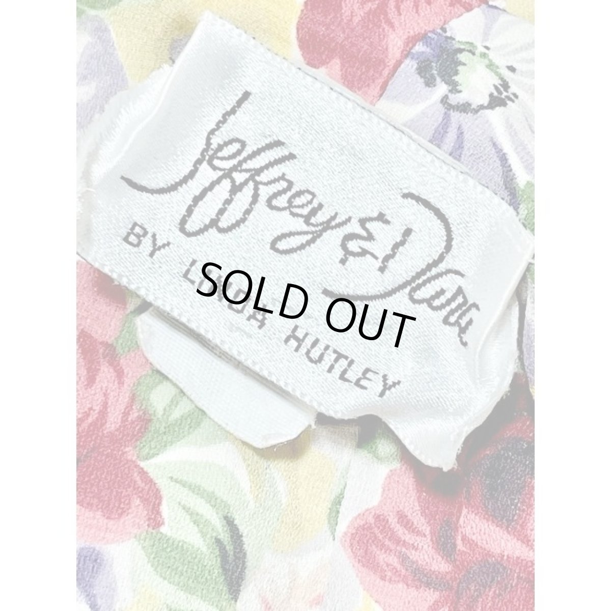 画像14: 総花柄 ウエストリボン 半袖 レトロ アメリカ古着 ヴィンテージワンピース (14)