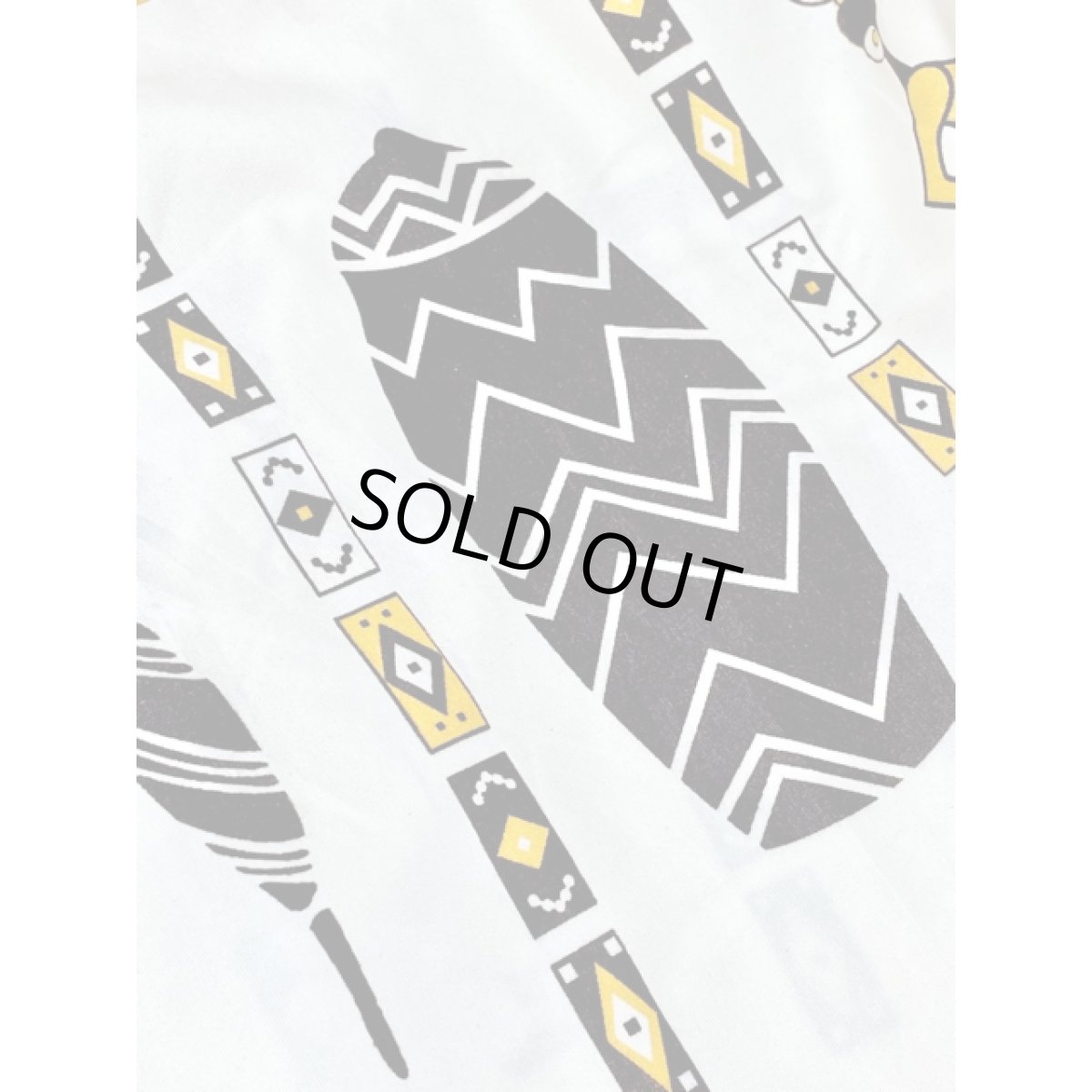 画像12: アフリカンバティックドレス 女性柄 ティアード袖 リボンパッチ ヴィンテージ 古着 エスニック レトロ (12)