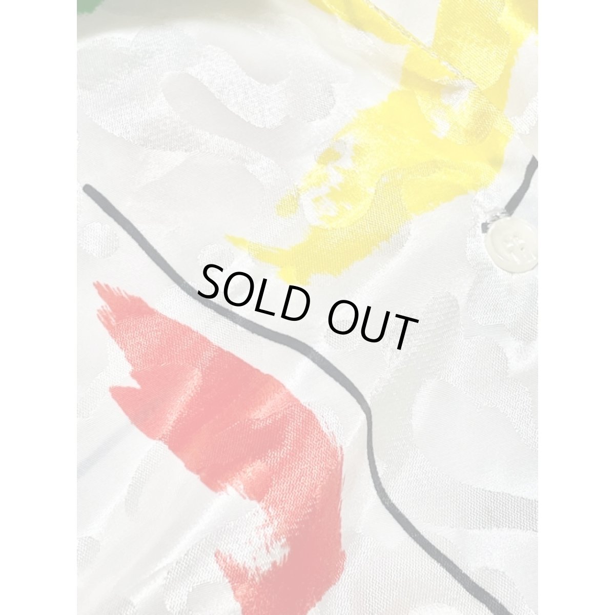 画像10: カラフルアート柄 ホワイト ブラウス ヴィンテージ アメリカ古着 レトロ シャツ (10)