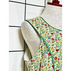 画像7: チロルワンピース 総花柄 ポップ 花型ボタン 前開き ドイツ民族衣装 オクトーバーフェスト (7)