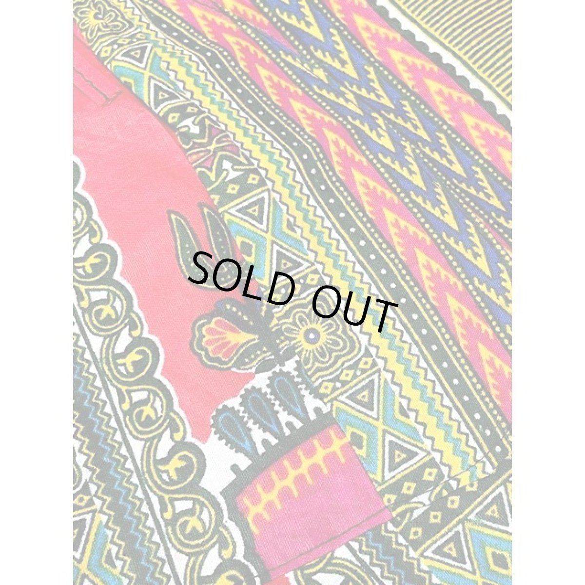 画像13: アフリカンバティックドレス 半袖 ヴィンテージ 古着 エスニック レトロ (13)