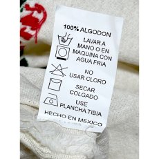 画像16: メキシコ製 鳥刺繍 花刺繍 フォークロア 半袖 レトロ ヴィンテージメキシカンドレス ホワイト 白 (16)
