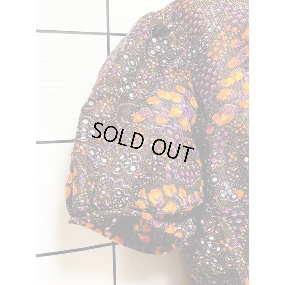 画像6: フランス古着 レトロポップ 60's パフスリーブ ティアード ヨーロッパ ヴィンテージワンピース (6)