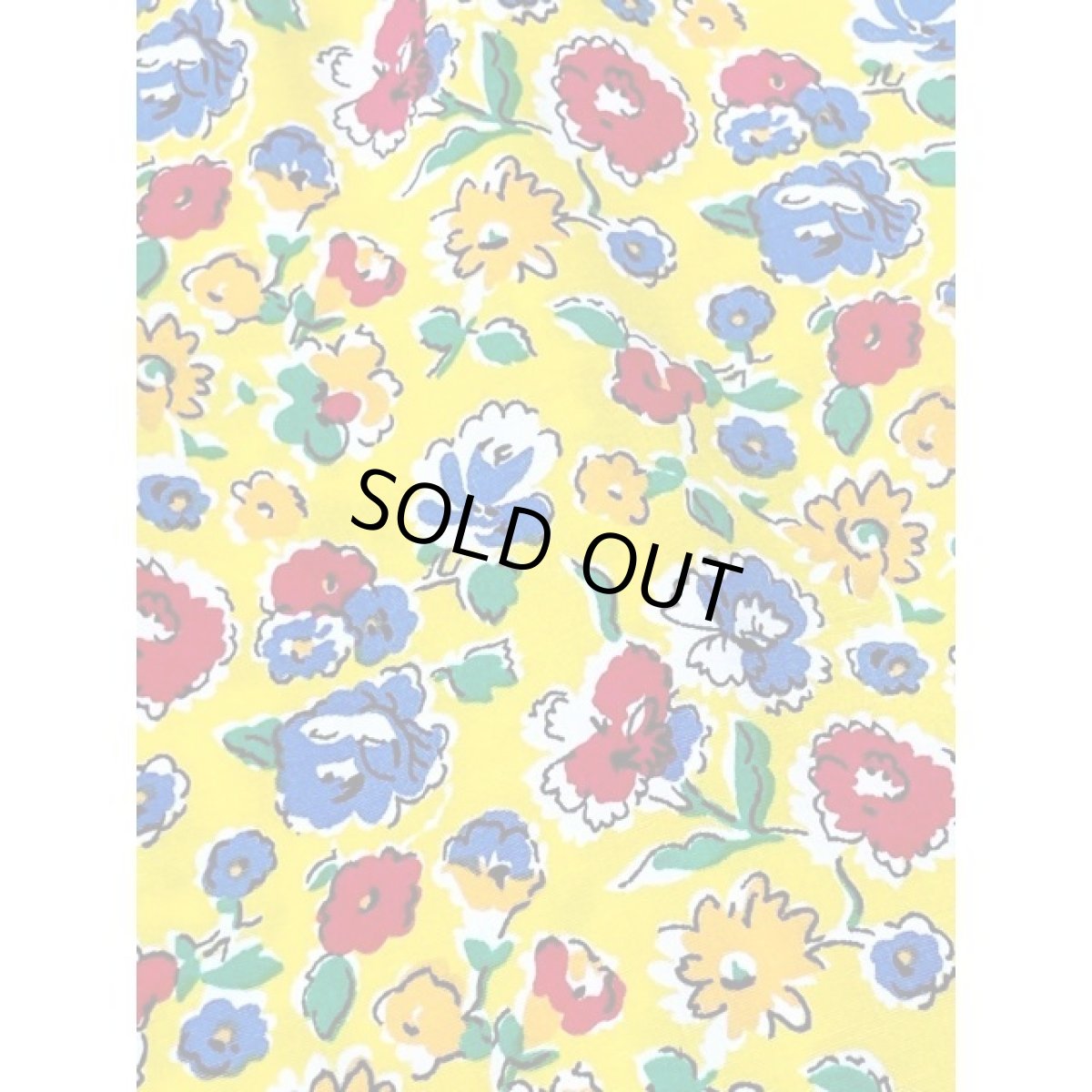 画像9: カラフルフラワー柄 イエロー ブラウス ヴィンテージ ヨーロッパ古着 レトロ シャツ (9)