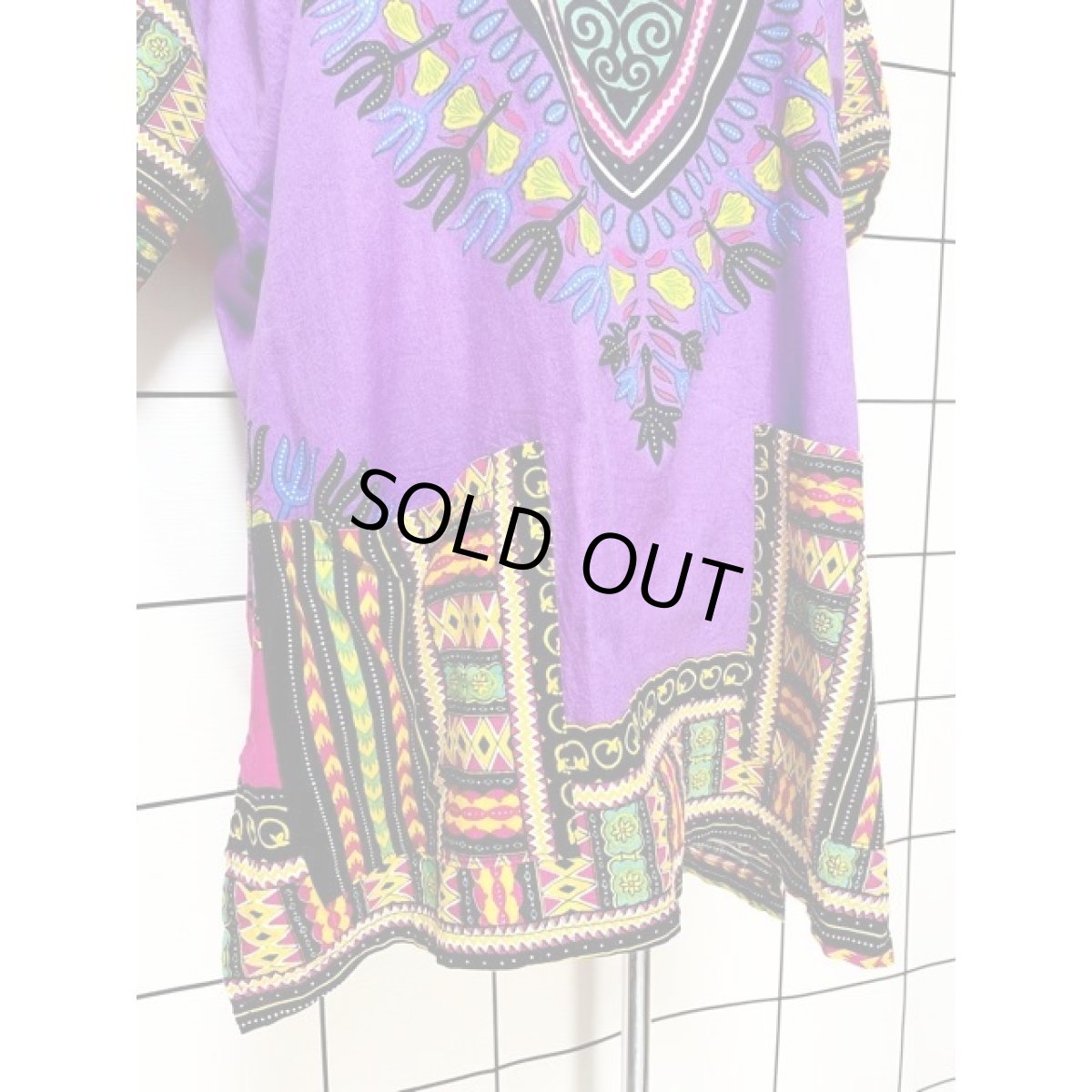 画像8: アフリカンバティック トップス プルオーバー 半袖 ヴィンテージ 古着 エスニック レトロ (8)