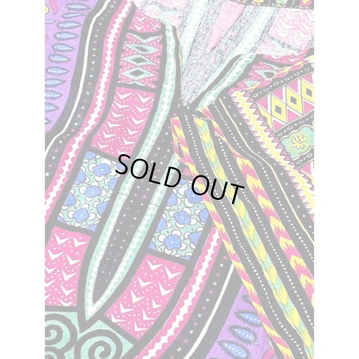 画像9: アフリカンバティック トップス プルオーバー 半袖 ヴィンテージ 古着 エスニック レトロ (9)