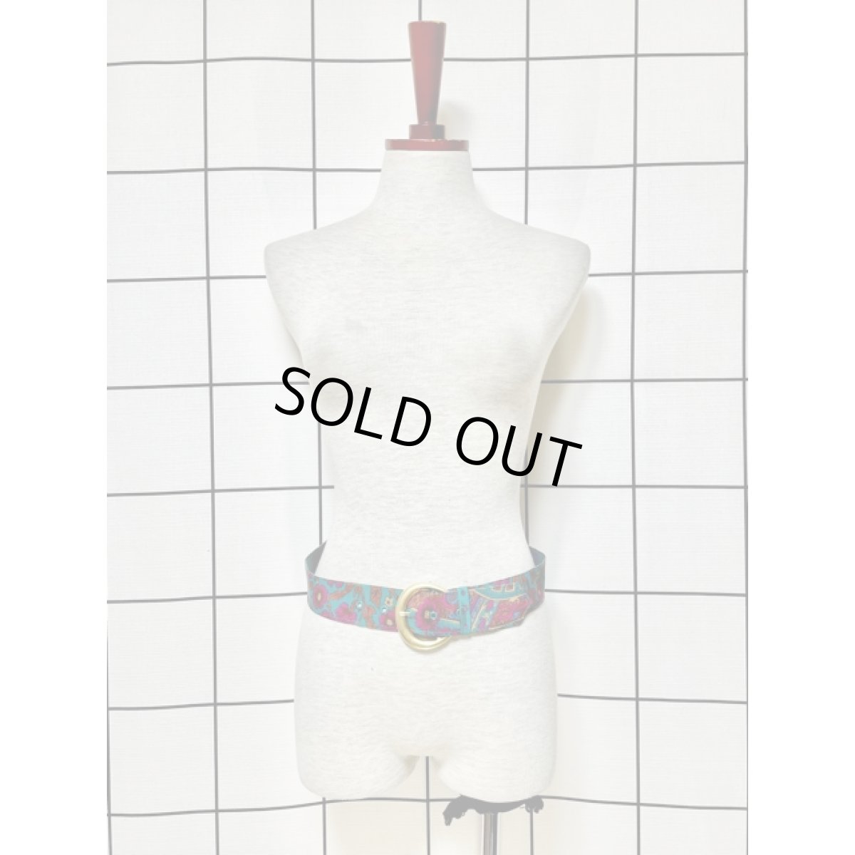 画像2: レトロアンティーク  ヴィンテージ 古着 ベルト フラワー (2)