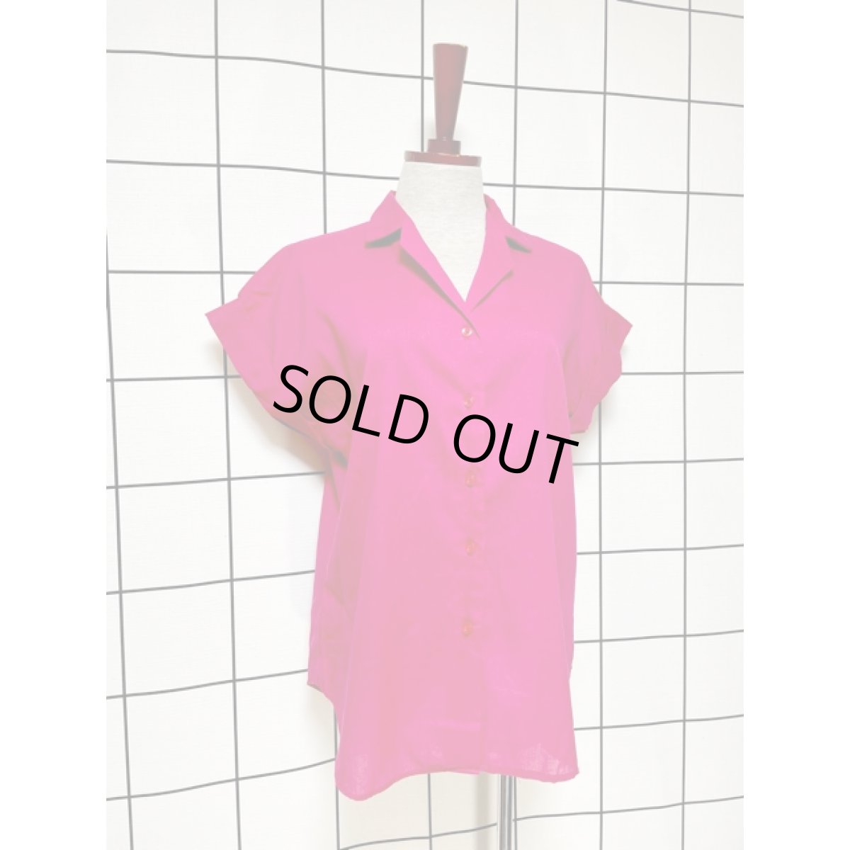 画像3: 無地 アメリカ古着 シャツ ヴィンテージブラウス (3)