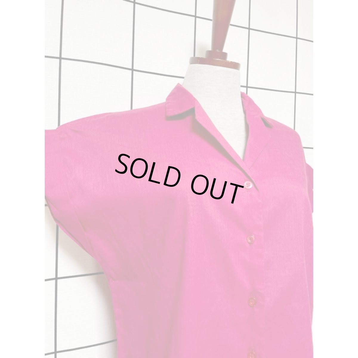 画像6: 無地 アメリカ古着 シャツ ヴィンテージブラウス (6)