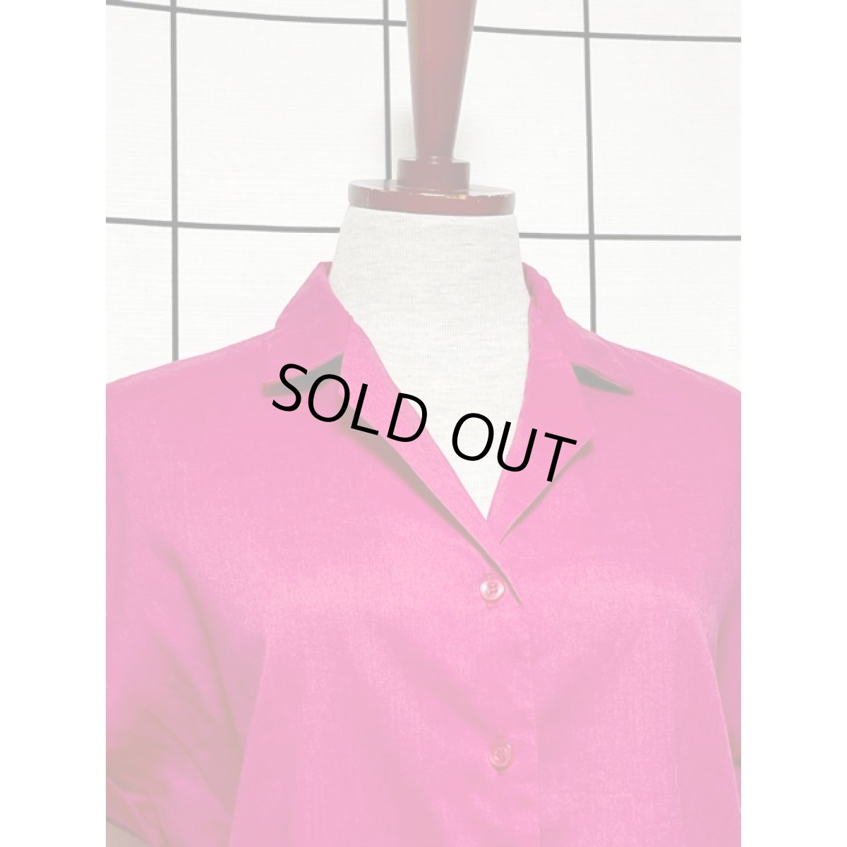 画像5: 無地 アメリカ古着 シャツ ヴィンテージブラウス (5)