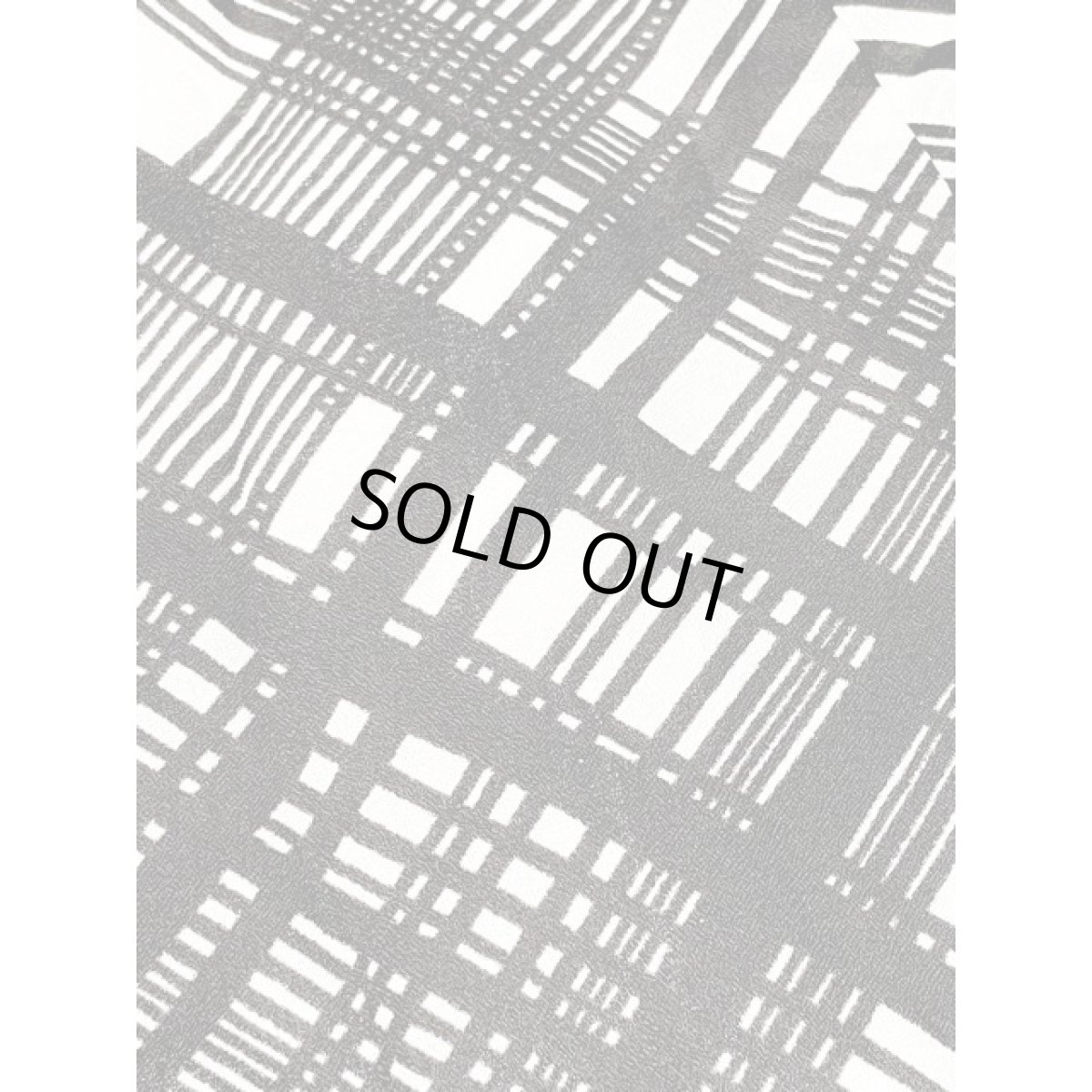 画像13: 70年代 チェック柄 ホワイト ブラウン ノースリーブ レトロモダン ヨーロッパ古着 ヴィンテージロングドレス (13)