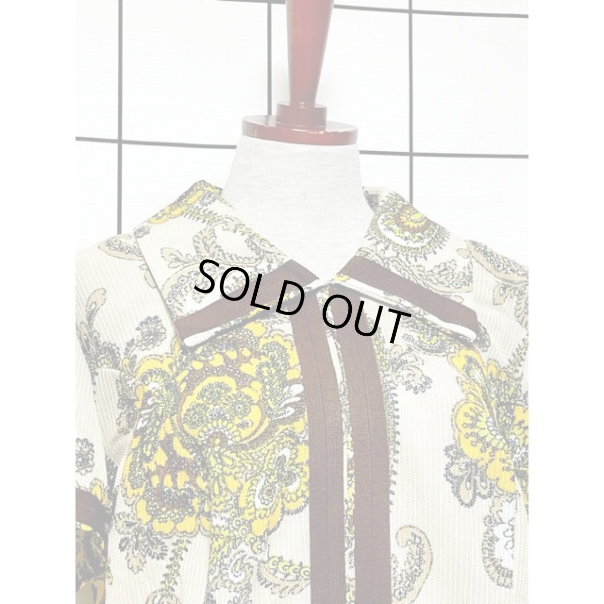 画像5: 主役級 60's ペイズリー 花柄 半袖 大人クラシカル レトロ ヨーロッパ古着 ヴィンテージドレス (5)