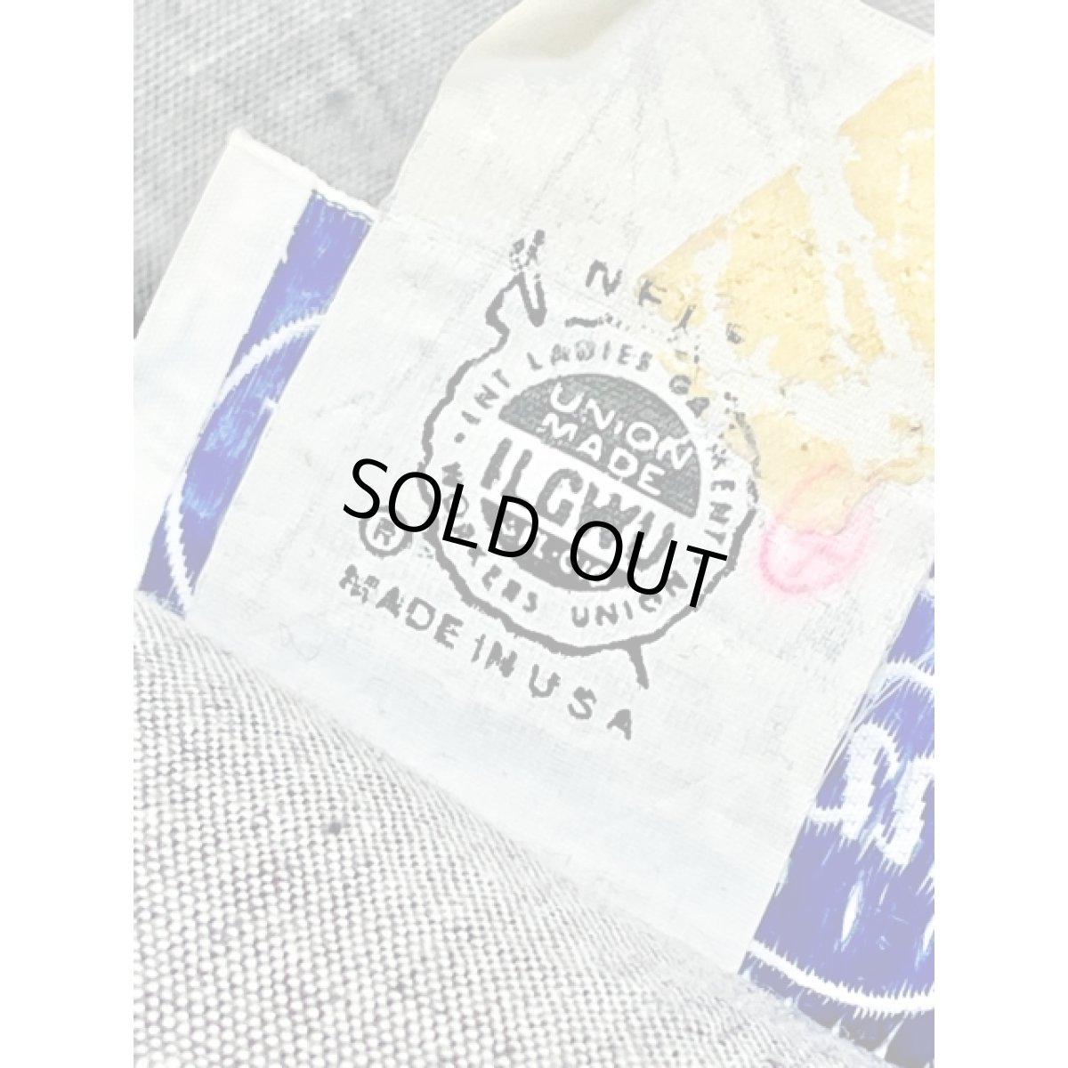 画像13: ストライプ ウエストゴム UNIONMADE レトロ ヴィンテージワンピース アメリカ古着 グレー ホワイト (13)