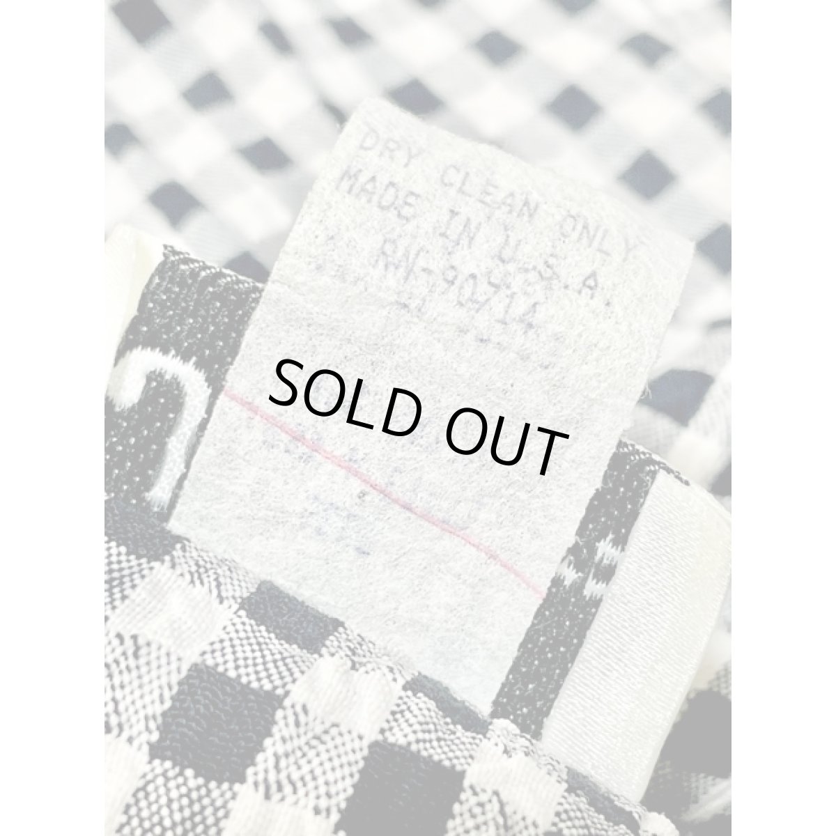 画像14: ギンガムチェック 前開き モノトーン 半袖 レトロ アメリカ古着 ヴィンテージシャツワンピース (14)