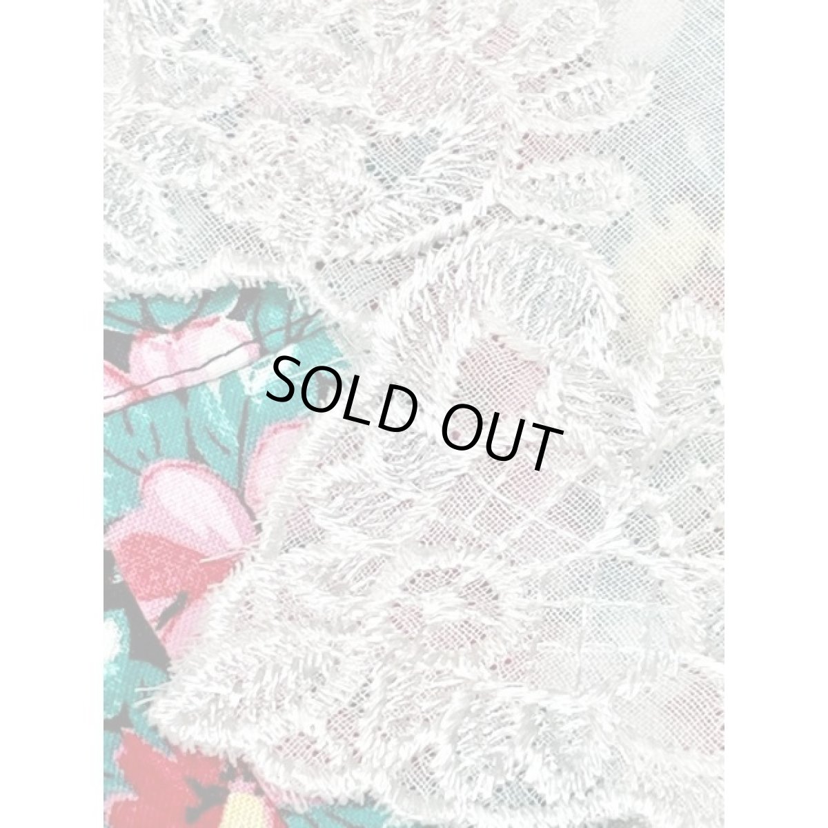 画像12: 総花柄 花刺繍入りレース襟 ウエストゴム クラシカル ガーリー レトロ アメリカ古着 ヴィンテージワンピース (12)