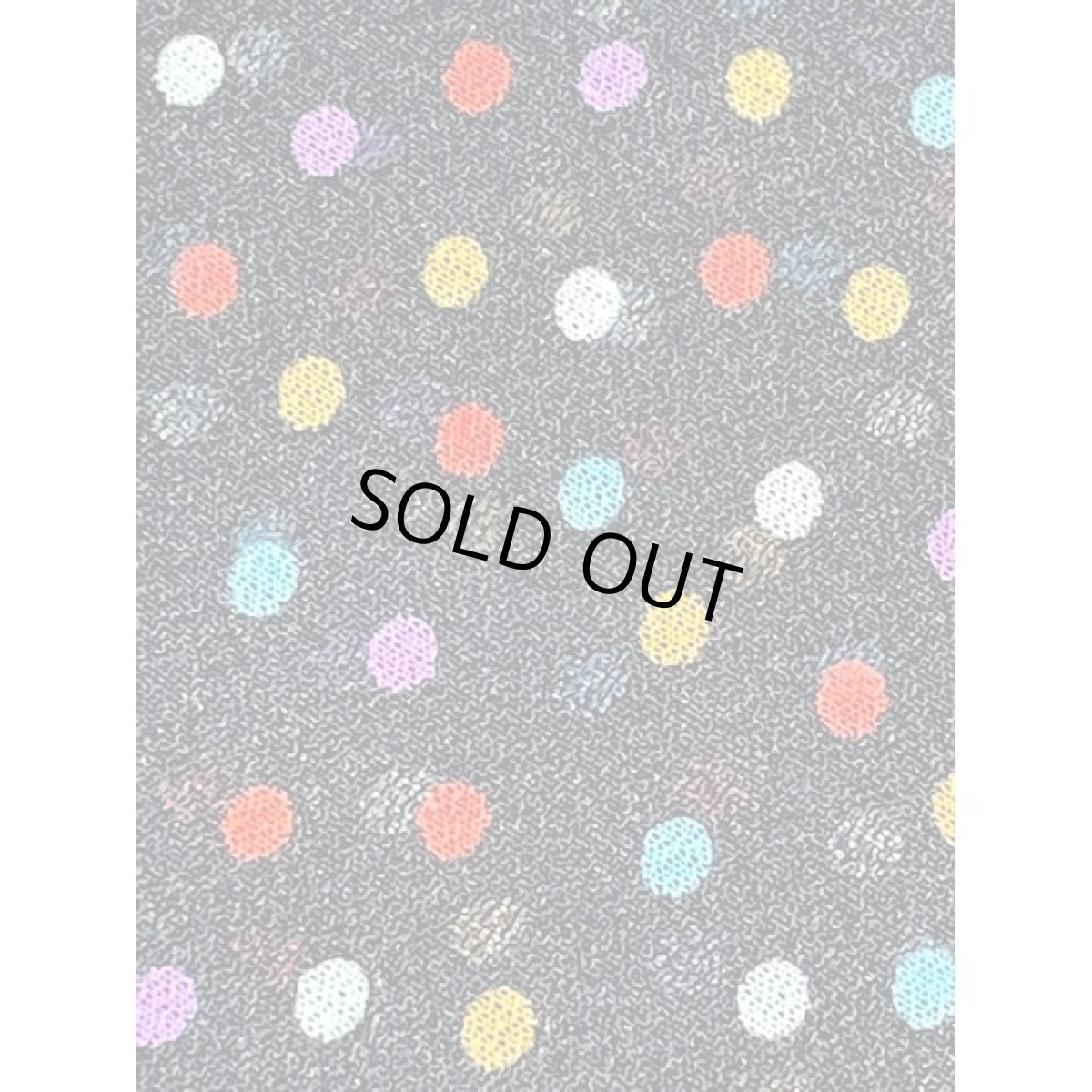 画像12: カラフルドット ドルマンスリーブ ブラック ウエストゴム レトロ アメリカ古着 ヴィンテージワンピース (12)