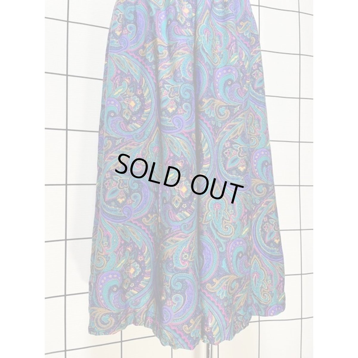 画像6: レトロサイケ ウエストゴム レトロ アメリカ古着 ヴィンテージスカート (6)