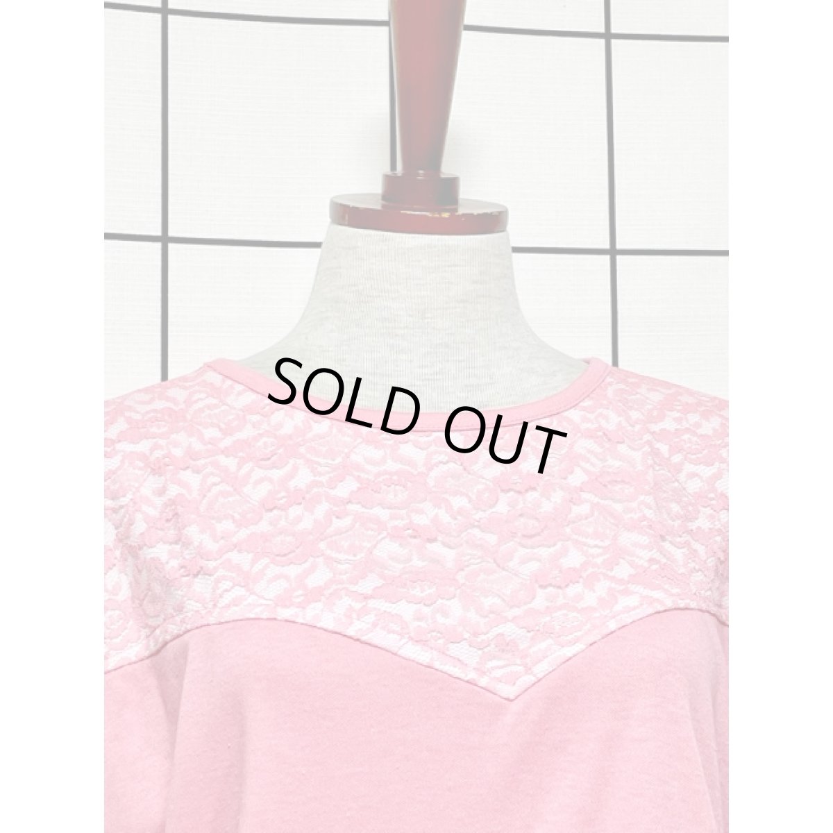 画像5: フラワーレース ピンク ガーリー プルオーバー レトロ アメリカ古着 半袖 シャツ ヴィンテージトップス (5)