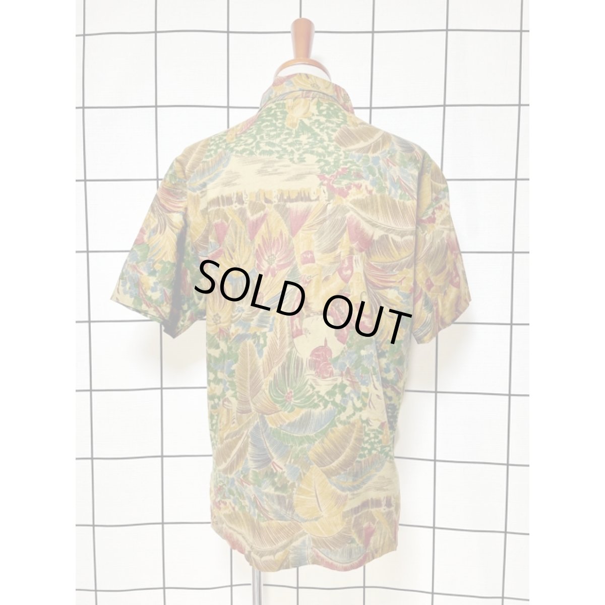 画像2: ボタニカル柄 半袖 アメリカ古着 シャツ ヴィンテージブラウス (2)