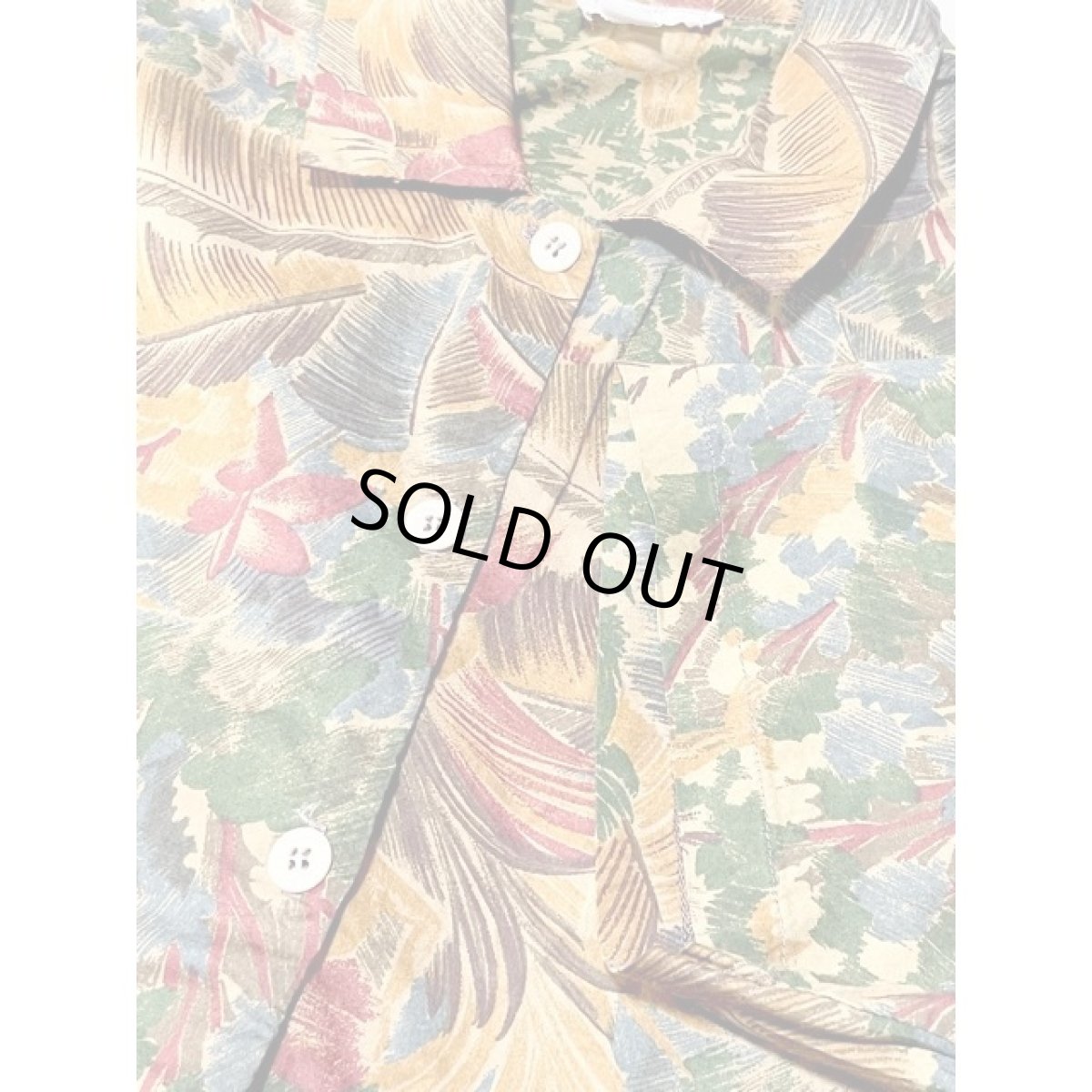 画像8: ボタニカル柄 半袖 アメリカ古着 シャツ ヴィンテージブラウス (8)