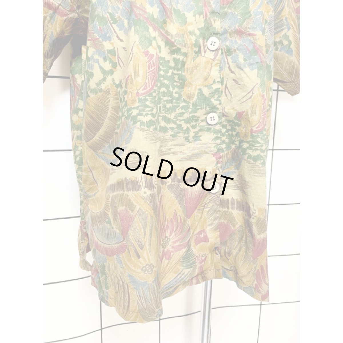 画像7: ボタニカル柄 半袖 アメリカ古着 シャツ ヴィンテージブラウス (7)