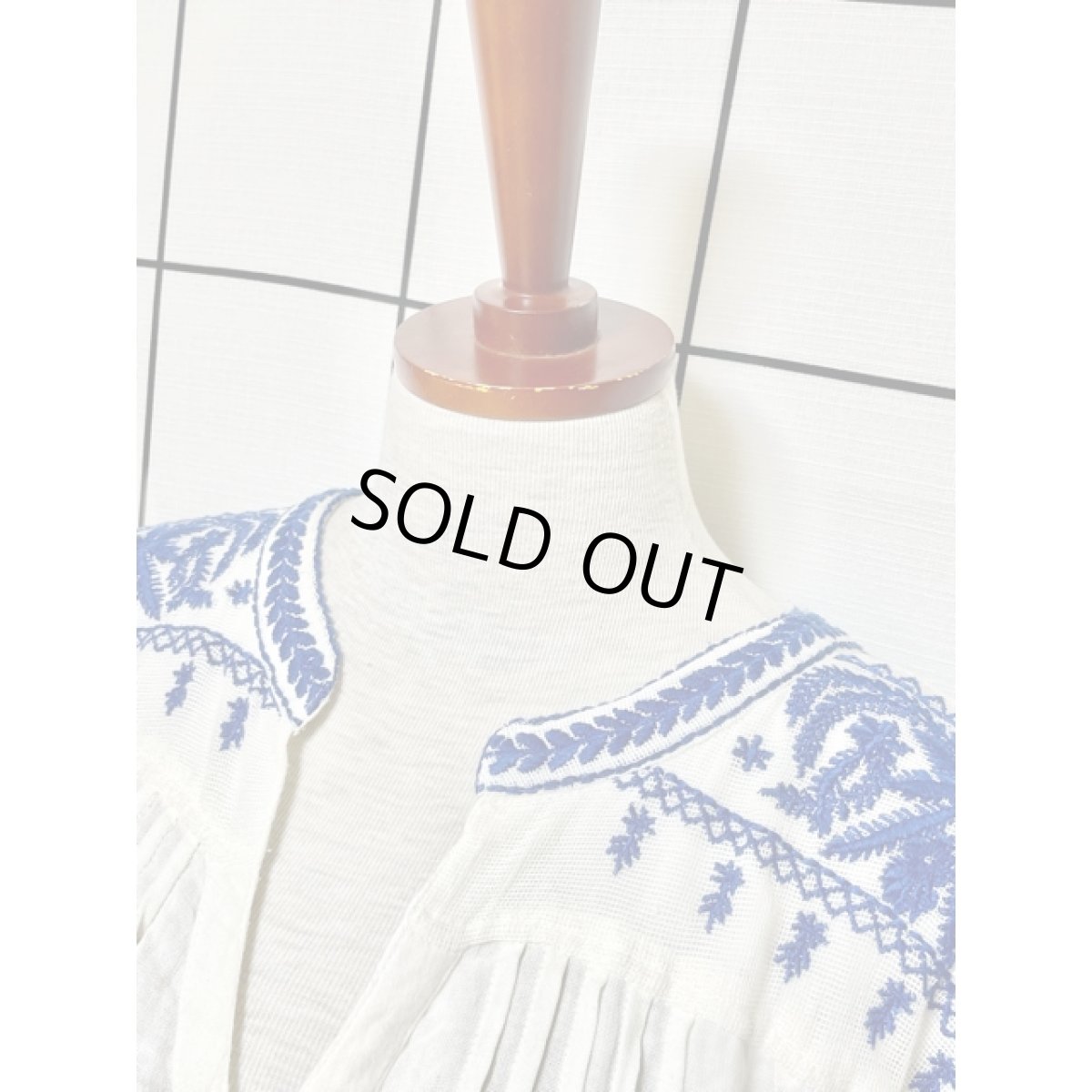 画像5: 刺繍 レトロ アメリカ古着 半袖 シャツ ヴィンテージブラウス (5)