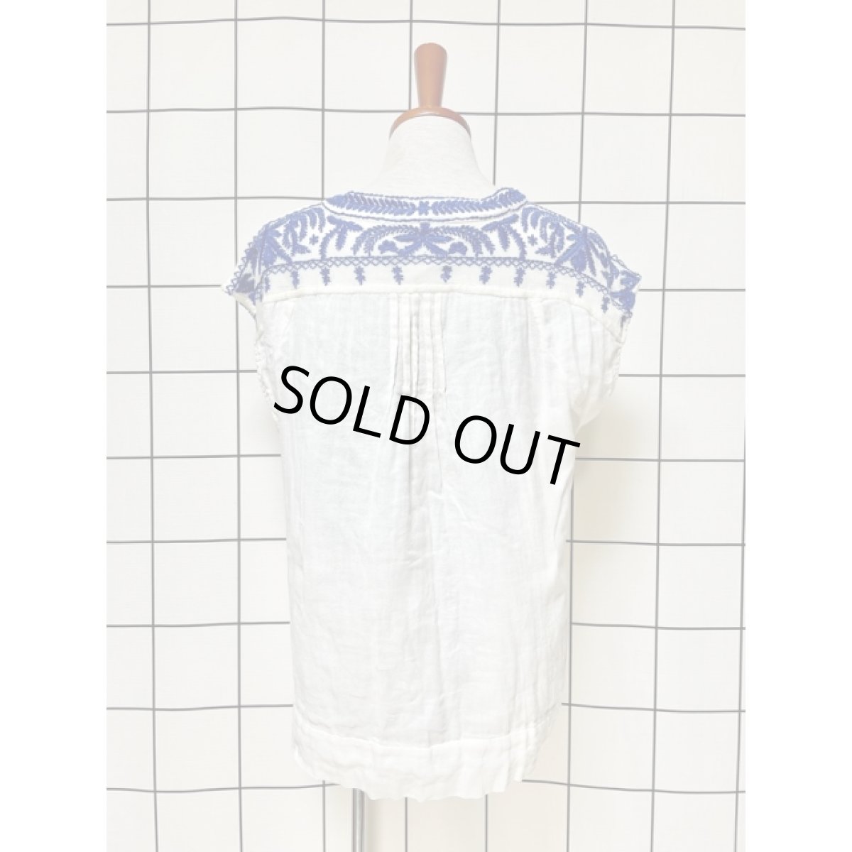 画像3: 刺繍 レトロ アメリカ古着 半袖 シャツ ヴィンテージブラウス (3)