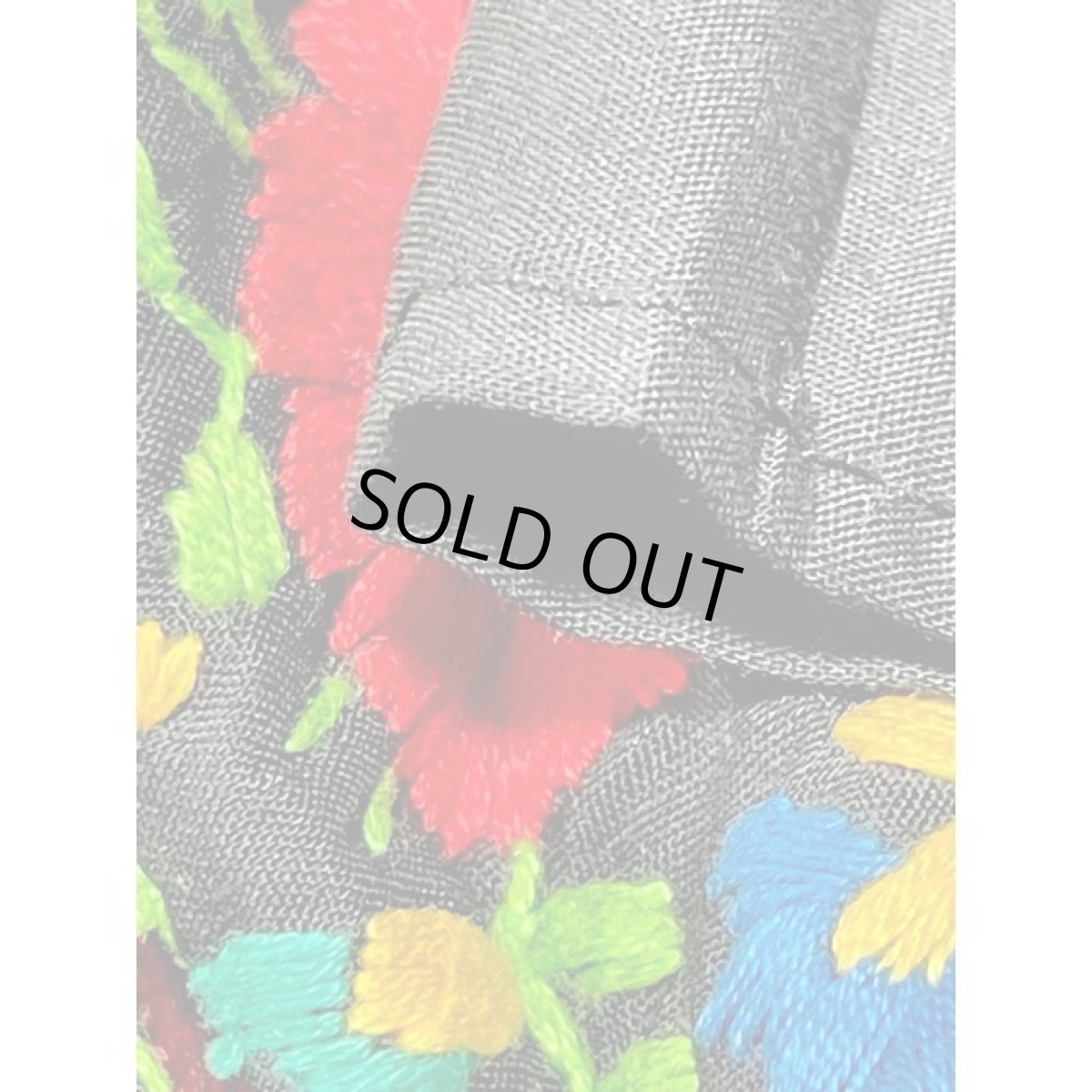 画像10: メキシカンお花刺繍 ブラック カラフルステッチ フォークロア レトロ アメリカ古着 ヴィンテージ刺繍トップス (10)