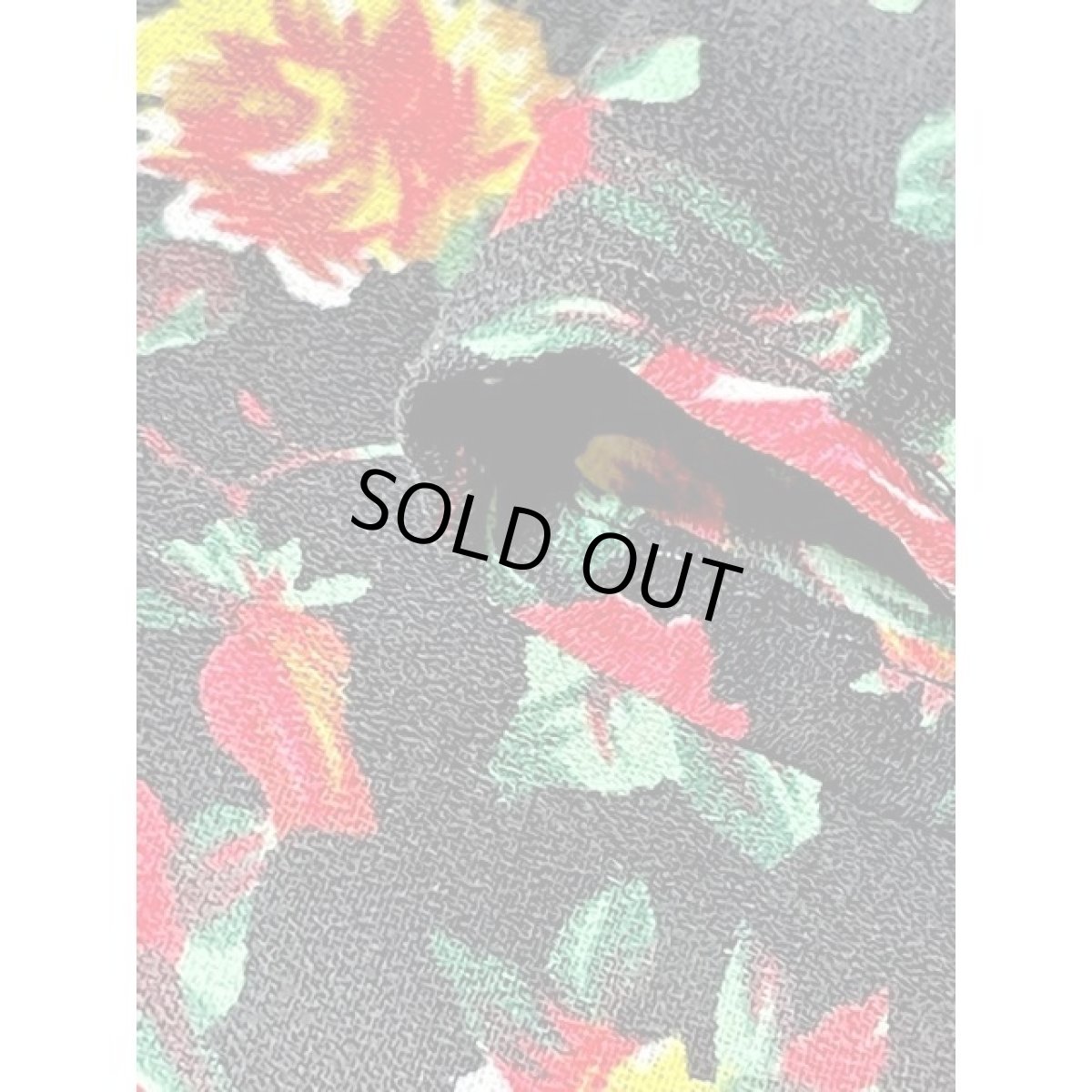 画像11: 花柄 前開き ウエストゴム ブラック レトロ アメリカ古着 ヴィンテージスカート (11)