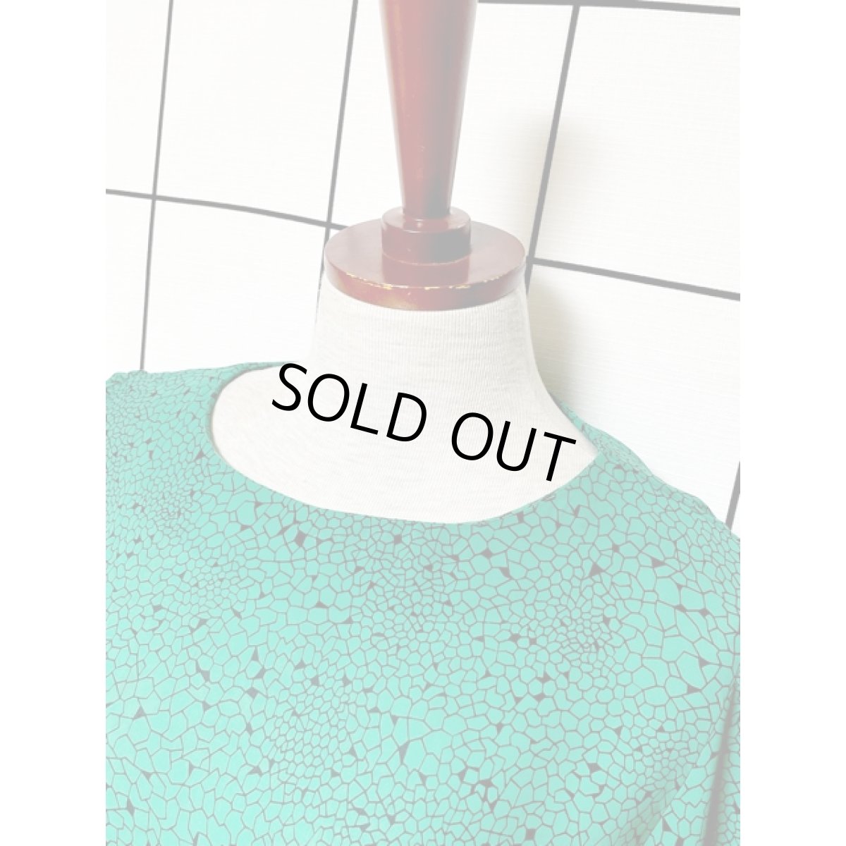 画像4: ウエストリボン パフスリーブ プルオーバー アメリカ古着 レトロ シャツ トップス (4)