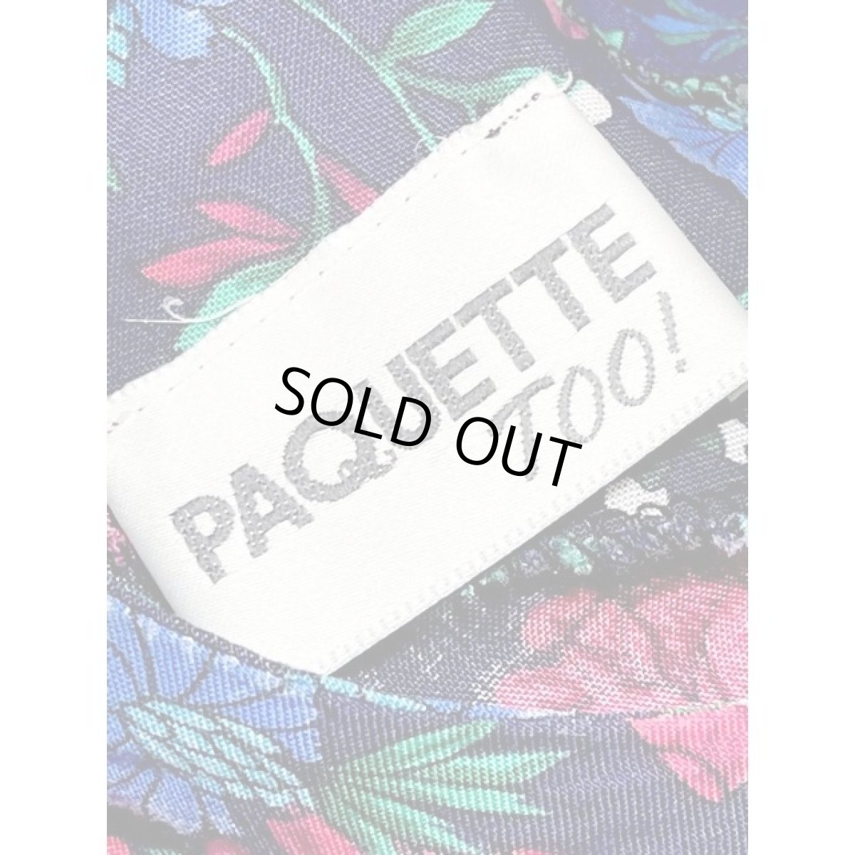 画像14: アンティークフラワー ネイビー ウエストゴム ワンピース レトロ ヴィンテージ 半袖 アメリカ古着 (14)