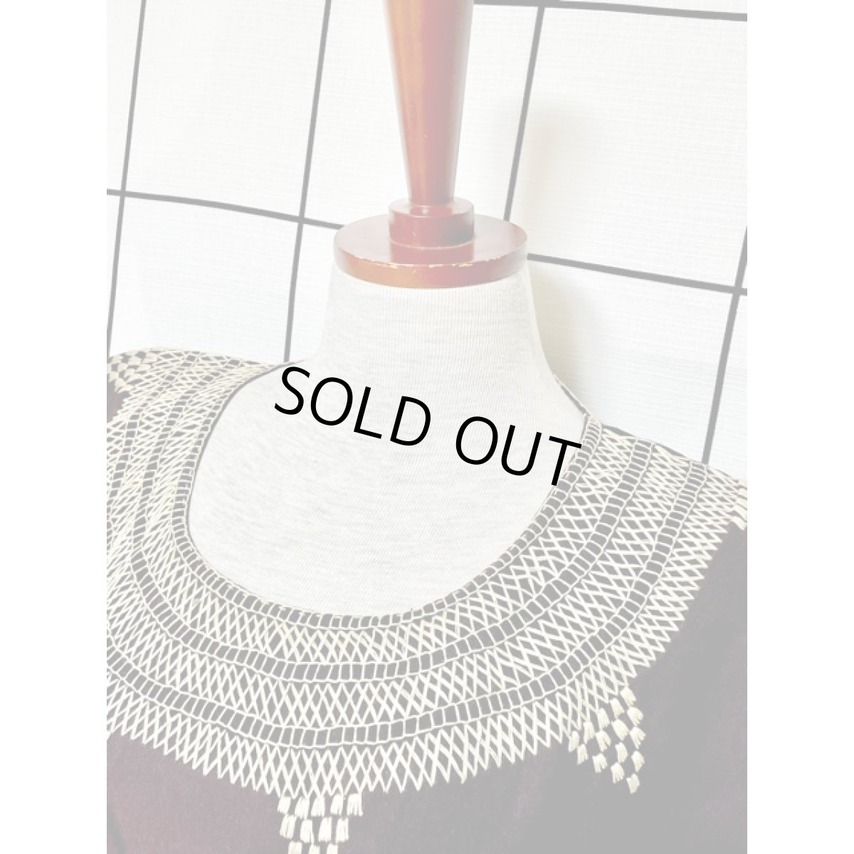 画像6: 刺繍 ブラウン ワンピース レトロ アメリカ古着 ヴィンテージ (6)