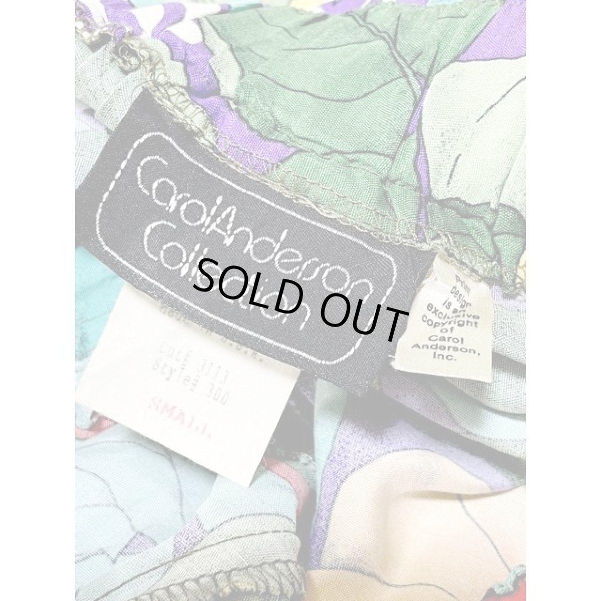 画像11: カラフル ボタニカル柄 ウエストゴム レトロ アメリカ古着 ヴィンテージロングスカート (11)