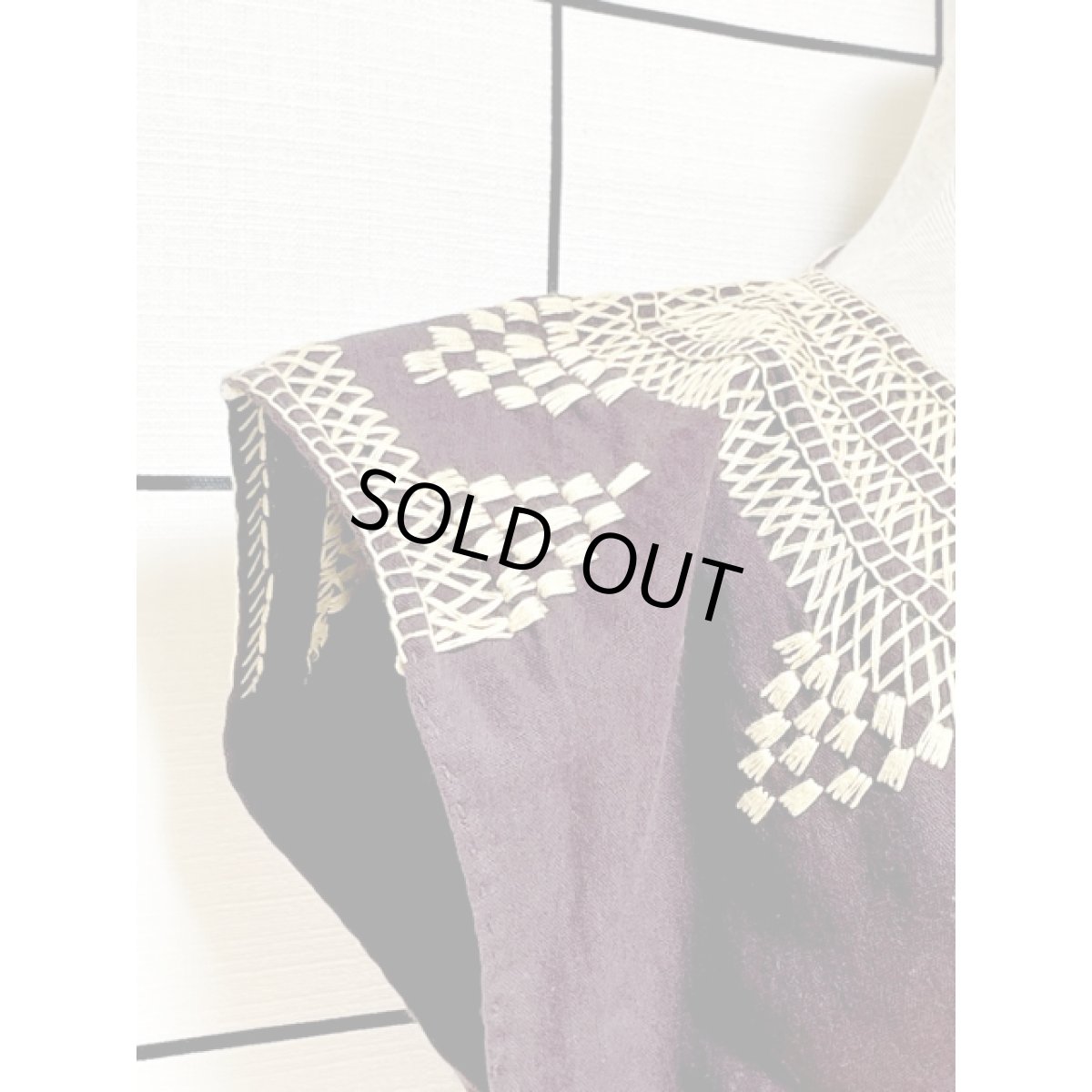 画像8: 刺繍 ブラウン ワンピース レトロ アメリカ古着 ヴィンテージ (8)