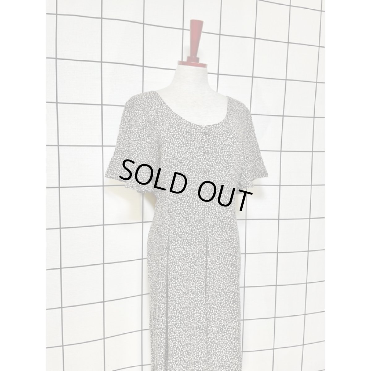 画像5: 総柄 小花柄 ワイドパンツデザイン バックリボン 半袖 レトロ ヨーロッパ古着 ジャンプスーツ ヴィンテージオールインワン (5)