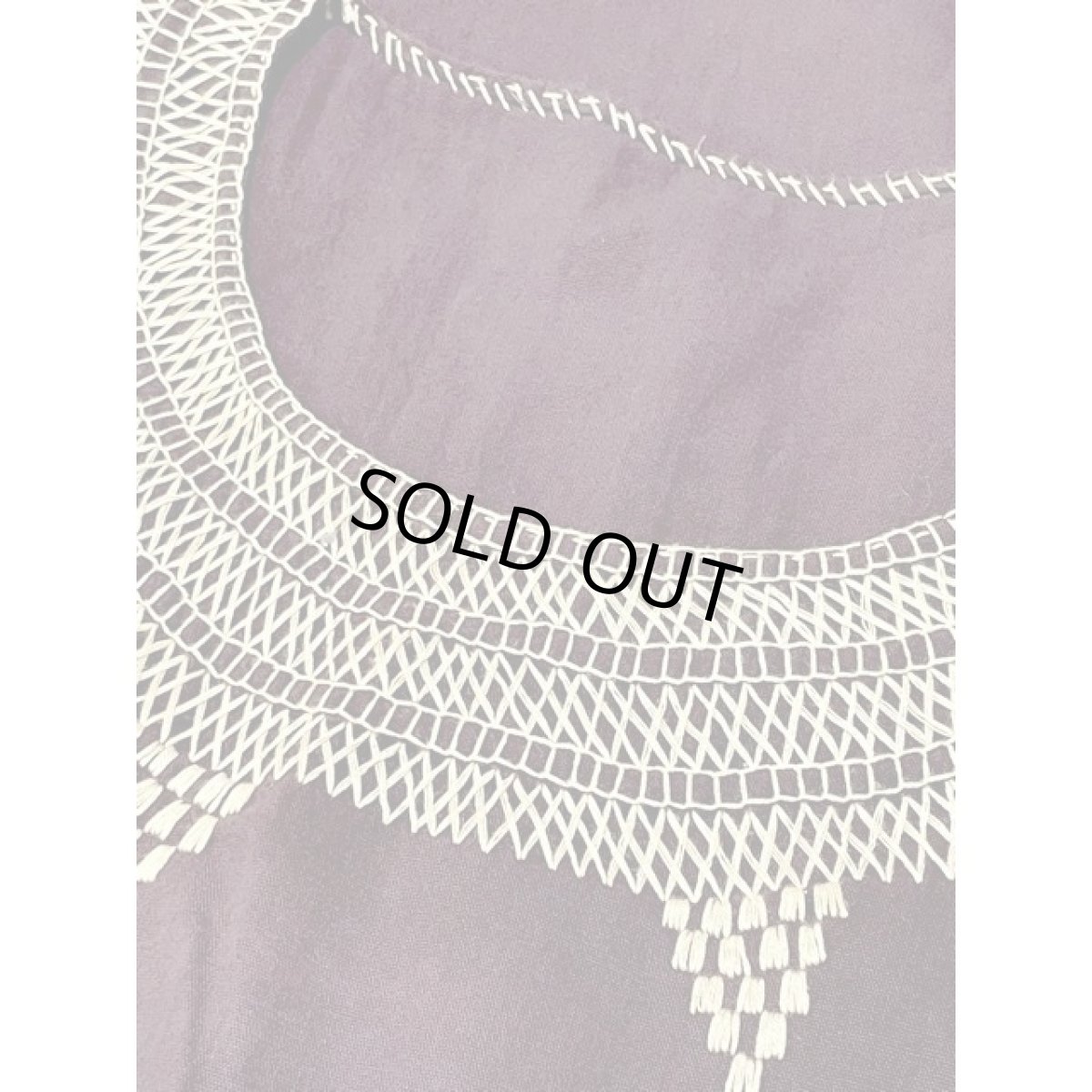 画像10: 刺繍 ブラウン ワンピース レトロ アメリカ古着 ヴィンテージ (10)