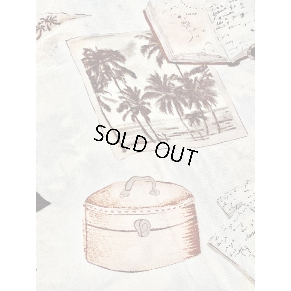 画像10: 手帳 飛行機 ラクダ マルチプリント アメリカ古着 半袖 シャツ レトロブラウス (10)