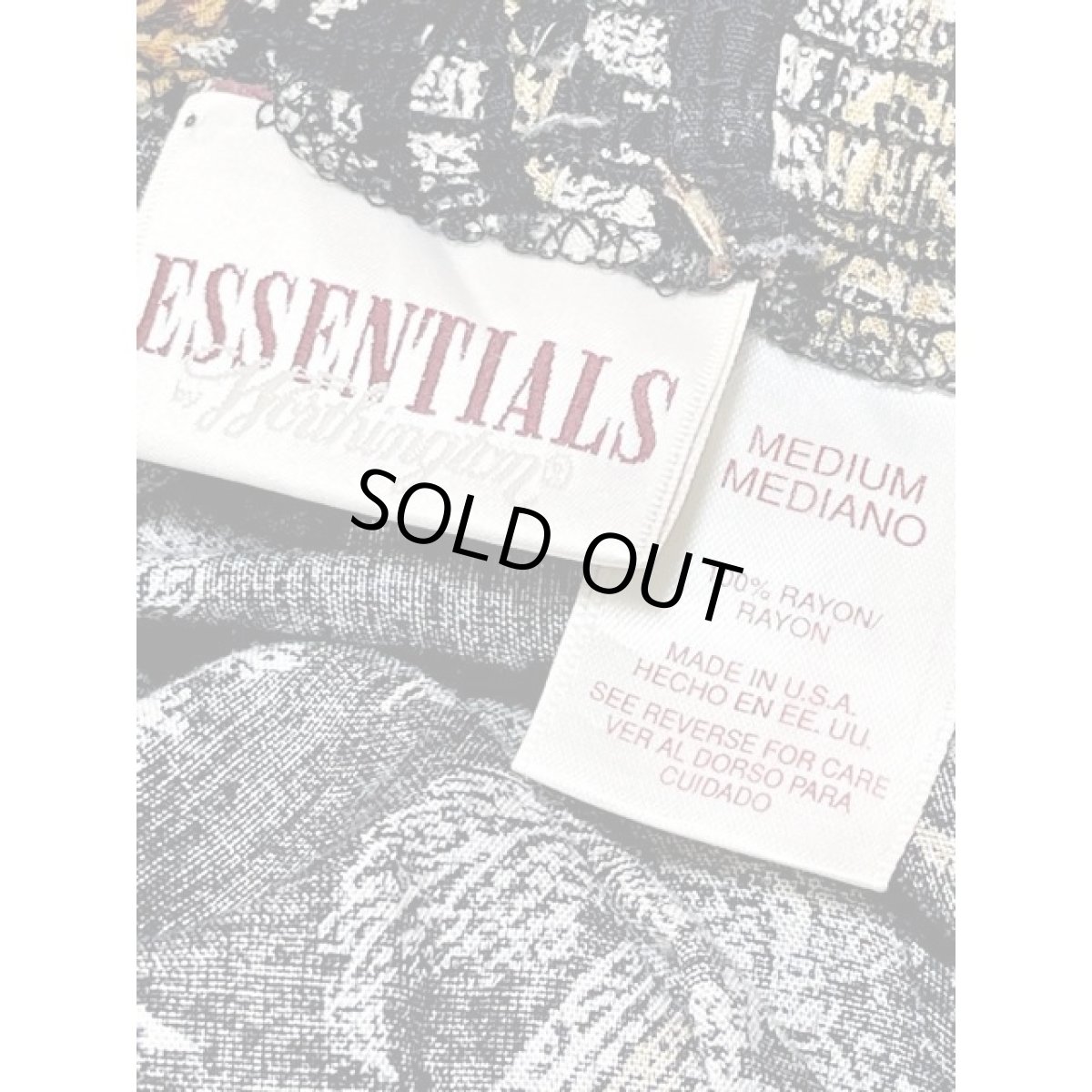 画像11: レトロモダン 花柄 ブラック ウエストゴム レトロ アメリカ古着 ヴィンテージスカート (11)