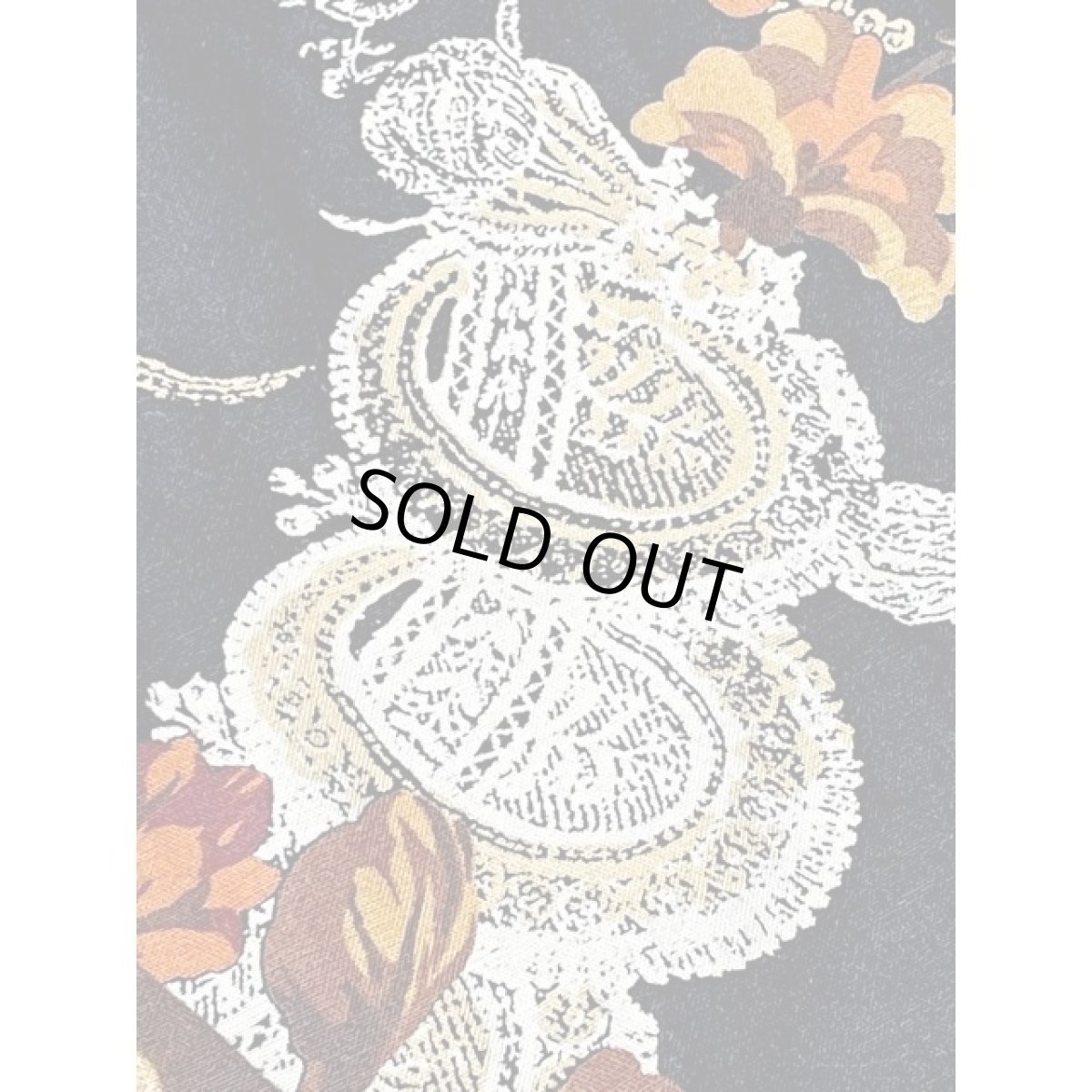 画像9: レトロモダン 花柄 ブラック ウエストゴム レトロ アメリカ古着 ヴィンテージスカート (9)